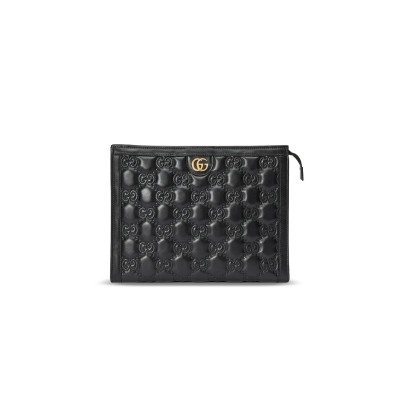 GUCCI GG MATELASSÉ LEATHER POUCH 723780 (10*7.5*2cm)